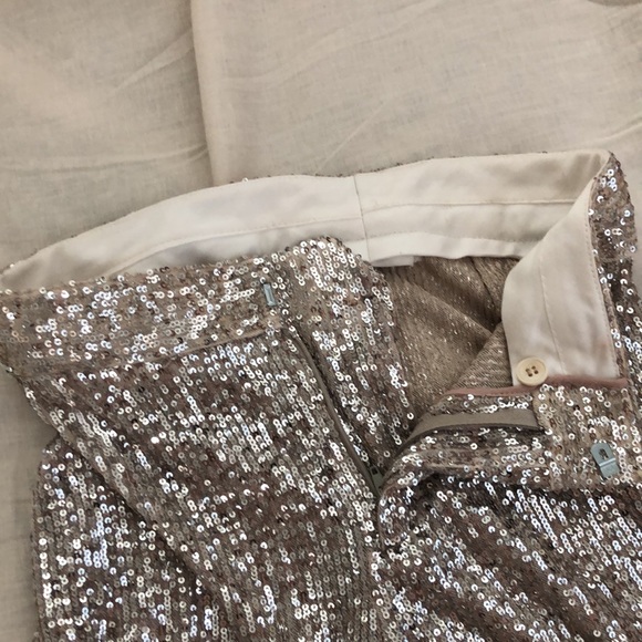 Sequin Flare Bell Bottom Pants High Waist XS - Picture 7 of 9